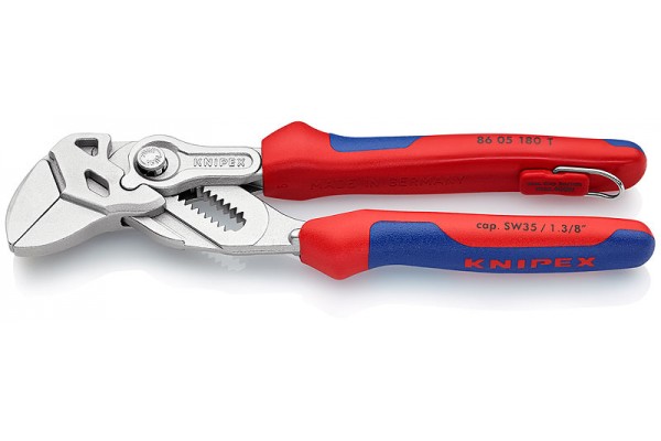 фото Клещи переставные-гаечный ключ, хромированные180 mm KNIPEX 86 05 180T(KN-8605180T), KNIPEX