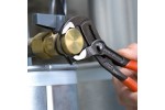 KNIPEX COBRA® клещи переставные с фиксатором, 42 мм (1 1/2"), под ключ 36 мм, L-180 мм, серые, 1-к ручки, держатель