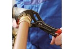 KNIPEX COBRA® клещи переставные с фиксатором, 42 мм (1 1/2"), под ключ 36 мм, L-180 мм, серые, 1-к ручки, держатель