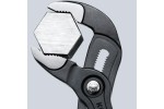 KNIPEX COBRA® клещи переставные с фиксатором, 42 мм (1 1/2"), под ключ 36 мм, L-180 мм, серые, 1-к ручки, держатель