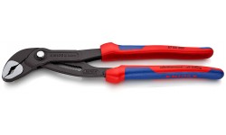 KNIPEX COBRA® клещи переставные с фиксатором, 70 мм (2 3/4"), под ключ 60 мм, L-300 мм, Cr-V, серые, 2-компонентные рукоятки, с держателем для торгового оборудования