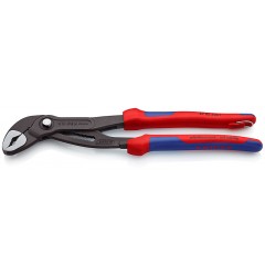 KNIPEX COBRA® клещи переставные с фиксатором, 70 мм (2 3/4"), под ключ 60 мм, L-300 мм, серые, 2-к ручки, страх. крепл., блист.