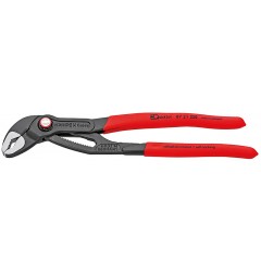KNIPEX COBRA® QuickSet клещи переставные с фиксатором, быстрая установка, 50 мм (2"), под ключ 46 мм, L-250 мм, серые, 1-к ручки, держатель