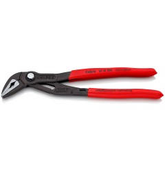 KNIPEX COBRA® ES клещи переставные с фиксатором, особо тонкие, 32 мм (1 1/4"), под ключ 34 мм, L-250 мм, серые, 1-к ручки, держатель