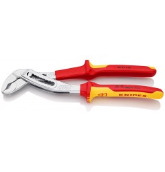KNIPEX ALLIGATOR® клещи переставные, VDE, 50 мм (2"), под ключ 46 мм, L-250 мм, хром, 2-к ручки, держатель
