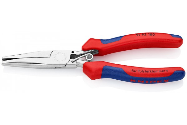 фото Клещи для обивочных скоб зеркально полированные 185 mm KNIPEX 91 92 180(KN-9192180), KNIPEX