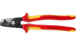 фото StepCut XL Кабелерез VDE, ступенчатый рез, Ø 23 мм (120 мм²), 225 мм, хром, 2-комп диэлектрические ручки, SB (KN-9518225SB])