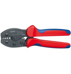 KNIPEX PreciForce® пресс-клещи, пресс. соединители неизол., кол-во гнёзд: 5, 1.5 - 10.0 мм² (15 -7 AWG), L-220 мм, держатель