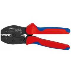 KNIPEX PreciForce® пресс-клещи, пресс. и трубч. кабельные наконечн., стык. соединители неизол.,кол-во гнёзд:4, 0.5-10 мм²(20-7 AWG),L-220 мм,держатель