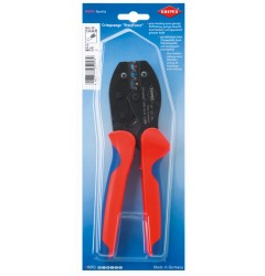 KNIPEX PreciForce® пресс-клещи, изол. кабельные наконечн., штекерные и стык. соединители, кол-во гнёзд:3, 0.5 - 6.0 мм² (20-10 AWG),L-220 мм,держатель