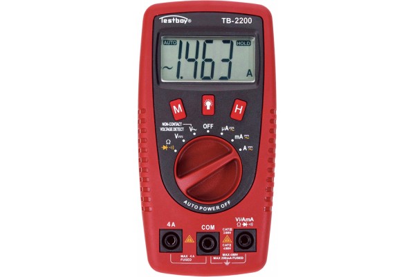 фото Цифровой мультиметр с сЕНсОРОМ напряжения и ФОНАРи TESTBOY 2200(Testboy2200), TESTBOY