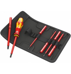 WE-003470 — Набор отвёрток WERA Kraftform Kompakt VDE 60 i/7 1000V со сменными наконечниками, 7 предметов
