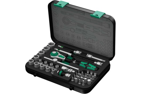 фото WE-003533 — WERA Zyklop Speed 8100 SA 2 - набор трещоток, 1/4", 42 предмета(WE-003533), WERA