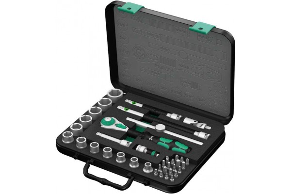 фото WE-003596 — WERA Zyklop Speed 8100 SB 4 - набор трещоток Zyklop Speed, 3/8", 38 предметов(WE-003596), WERA
