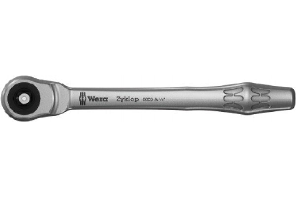 фото WE-004003 — WERA Zyklop 8003 A трещотка кованая со сдвижным квадратом, 1/4 дюйм x 141.0 mm(WE-004003), WERA