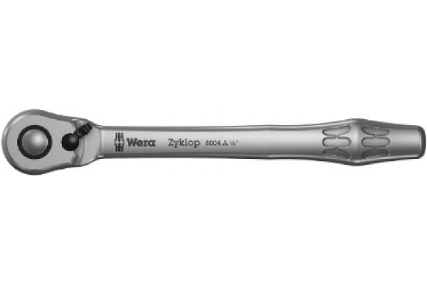 фото WE-004004 — WERA Zyklop 8004 A Metal трещотка кованая с флажковым переключателем , 1/4 дюйм x 141.0 mm(WE-004004), WERA