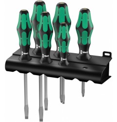 WE-007680 — Набор отвёрток WERA 334 SK/6 Rack шестигранный стержень, с лазерной насечкой, 6 предметов