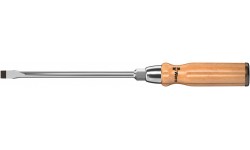 фото WE-018005 — Отвёртка WERA 930 A шлицевая с деревянной ручкой, вспомогательный шестигранник, 0.6 x 3.5 x 90 mm (WE-018005])