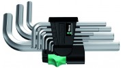 WE-021406 — Набор шестигранных ключей WERA 950/9 SM N, метрических, хромированных, 9 предметов