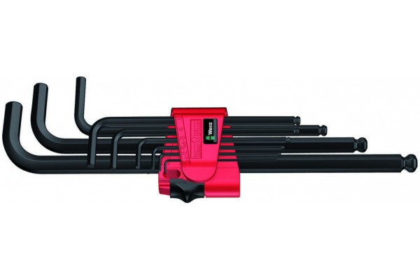 фото WE-022086 — Набор шестигранных ключей WERA 950 PKL/9 BM N, метрических, BlackLaser, 9 предметов(WE-022086), WERA