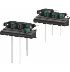 Набор отверток Hex-Plus с поперечной ручкой с фиксирующей функцией Wera 454/7 HF Set 1WE-023450 + подставки