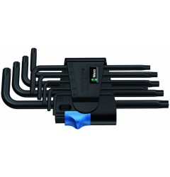 WE-024244 — Набор Г-образных ключей TORX 967 L/9 HF с фиксирующей функцией, BlackLaser, 9 предметов