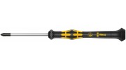 WE-030111 — Отвёртка для электроники WERA 1550 Phillips Kraftform Micro крестовая, PH 0 x 60 mm