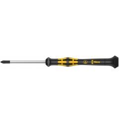 WE-030111 — Отвёртка для электроники WERA 1550 Phillips Kraftform Micro крестовая, PH 0 x 60 mm
