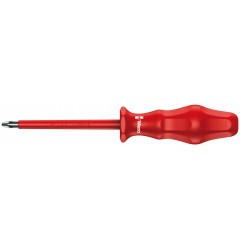 WE-031260 — Диэлектрическая отвёртка WERA 1765 i PZ VDE 1000V крестовая Pozidriv c однокомпонентной ручкой, PZ 1 x 80 mm