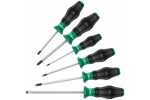 фото WE-031551 — Набор отверток WERA 334/6 с ручкой Kraftform Comfort 1334/6, 6 предметов(WE-031551), WERA