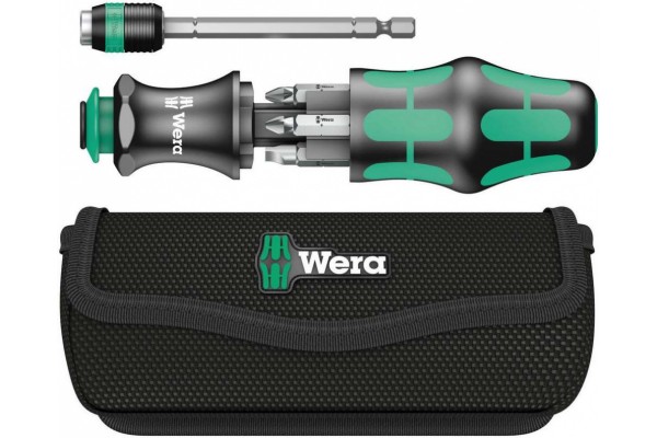 фото WE-051021 — Отвёртка WERA Kraftform Kompakt 28 со встроенным магазином для бит и телескопическим жалом, 7 предметов(WE-051021), WERA