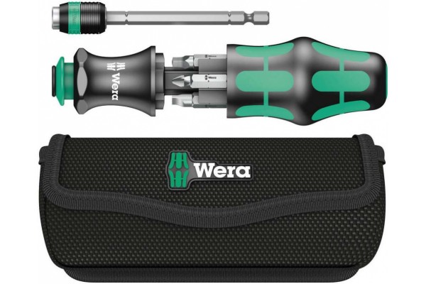 фото WE-051025 — Отвёртка WERA Kraftform Kompakt 26 со встроенным магазином для бит и телескопическим жалом, 7 предметов(WE-051025), WERA