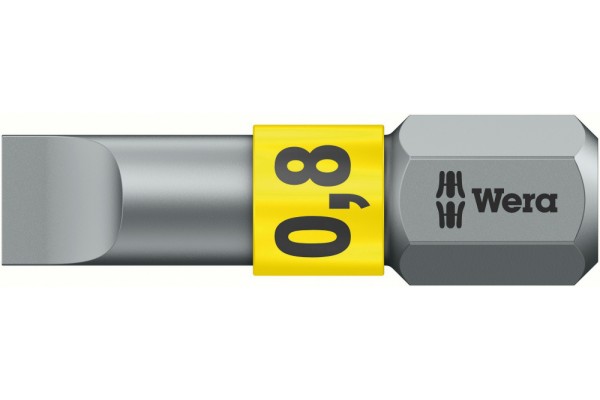 фото WE-056064 — Бита шлицевая WERA 800/1 BTZ BiTorsion, 0.8 x 5.5 x 25 mm(WE-056064), WERA
