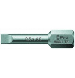 WE-056203 — Бита шлицевая с закалкой до вязкой твёрдости с амортизационной зоной Torsion, WERA 800/1 TZ, 0.5 x 4.0 x 25 mm