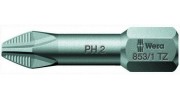 WE-056660 — Бита крестовая Phillips с противоскользящей насечкой WERA 853/1 TZ, ACR®, PH 1 x 25 mm