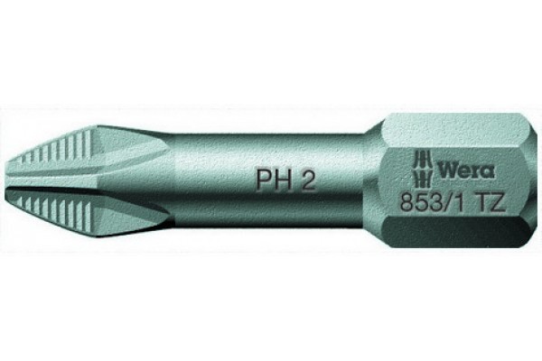 фото WE-056664 — Бита крестовая Phillips с противоскользящей насечкой WERA 853/1 TZ, ACR®, PH 3 x 25 mm(WE-056664), WERA