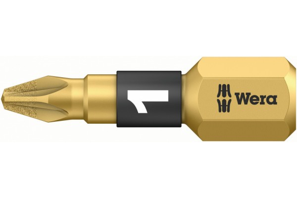 фото WE-056700 — Бита крестовая Pozidriv с алмазным напылением WERA 855/1 BDC, PZ 1 x 25 mm(WE-056700), WERA