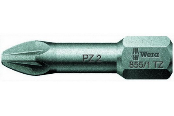 фото WE-056815 — Бита крестовая Pozidriv с зоной кручения Torsion WERA 855/1 TZ, PZ 2 x 25 mm(WE-056815), WERA