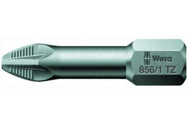 фото WE-056938 — Бита крестовая Pozidriv с противоскользящей насечкой WERA 856/1 TZ, ACR®, PZ 2 x 25 mm(WE-056938), WERA