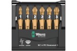 WE-057402 — Набор бит Pozidriv с алмазным напылением WERA Bit-Check 6 PZ Diamond 1, 6 предметов