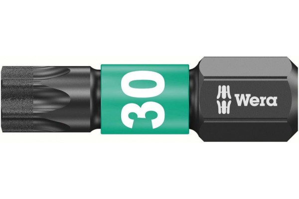 фото WE-057626 — Бита ударная TORX с алмазным напылением WERA 867/1 IMP DC Impaktor, TX 30 x 25 mm(WE-057626), WERA