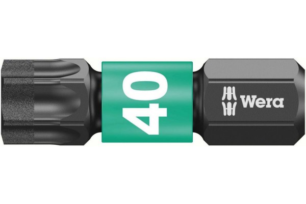 фото WE-057627 — Бита ударная TORX с алмазным напылением WERA 867/1 IMP DC Impaktor, TX 40 x 25 mm(WE-057627), WERA