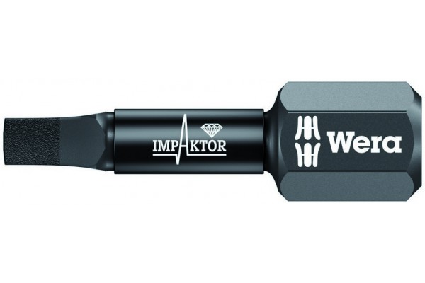 фото WE-057632 — Бита ударная Impaktor (внутренний квадрат) с алмазным напылением WERA 868/1 IMP DC, # 3 x 25 mm(WE-057632), WERA