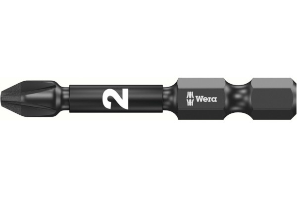 фото WE-057661 — Бита ударная крестовая Pozidriv с алмазным напылением WERA 855/4 IMP DC Impaktor, PZ 2 x 50 mm(WE-057661), WERA