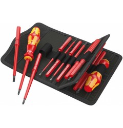 WE-059030 — Набор отвёрток WERA Kraftform Kompakt VDE 60i+iS/62i/65i/67i/17 1000V со сменными наконечниками, 17 предметов