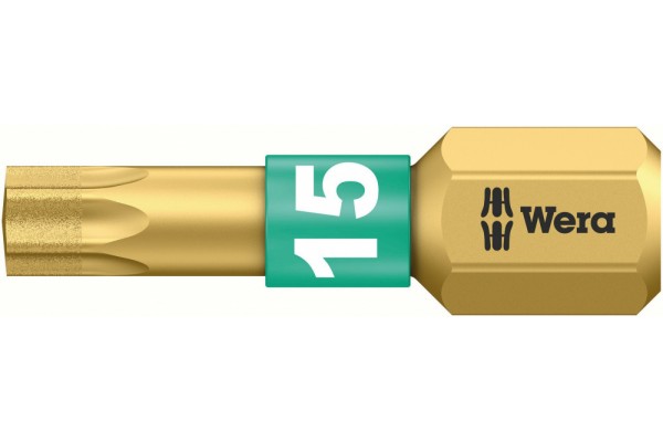 фото WE-066102 — Бита TORX с алмазным напылением WERA 867/1 BDC, TX 15 x 25 mm(WE-066102), WERA