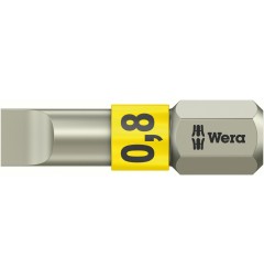 WE-071000 — Бита шлицевая из нержавеющей стали WERA 3800/1 TS, 0.8 x 5.5 x 25 mm