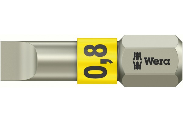 фото WE-071000 — Бита шлицевая из нержавеющей стали WERA 3800/1 TS, 0.8 x 5.5 x 25 mm(WE-071000), WERA