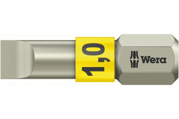 фото WE-071001 — Бита шлицевая из нержавеющей стали WERA 3800/1 TS, 1.0 x 5.5 x 25 mm(WE-071001), WERA