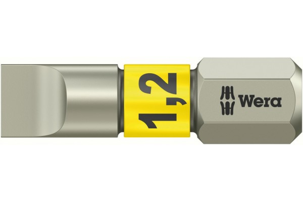 фото WE-071002 — Бита шлицевая из нержавеющей стали WERA 3800/1 TS, 1.2 x 6.5 x 25 mm(WE-071002), WERA